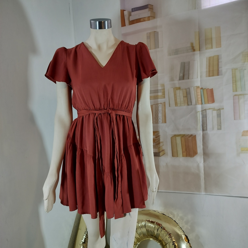 SHEIN Rust Mini Dress